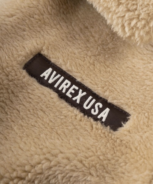 ジャケット ブルゾン 【AVIREX/アビレックス】BOA B-3 / ブランドロゴワッペン ボアフライトジャケット/ボアブルゾン/ビッグシルエット AVIREX/アビレックス BOA ブランドロゴワッペン ray ，メイク