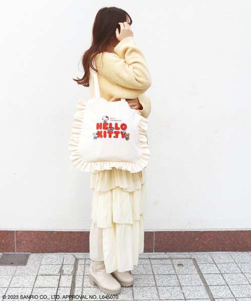 sanrio トートバッグ HELLO KITTY / フリルトートバッグ