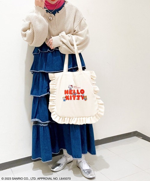 sanrio トートバッグ HELLO KITTY / フリルトートバッグ