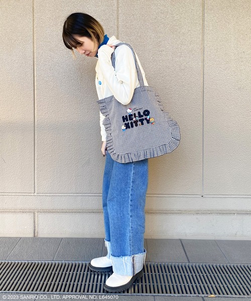 sanrio トートバッグ HELLO KITTY / フリルトートバッグ