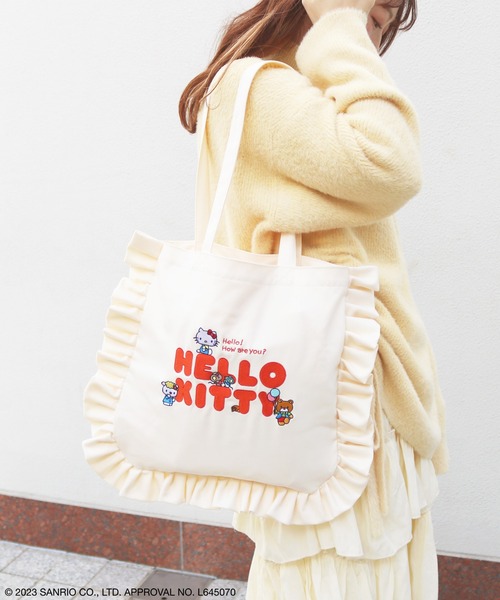 sanrio トートバッグ HELLO KITTY / フリルトートバッグ