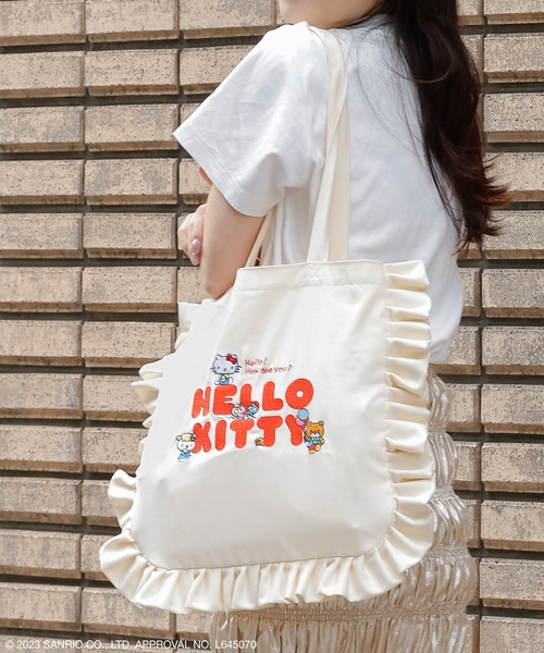 sanrio トートバッグ HELLO KITTY / フリルトートバッグ