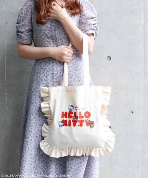 sanrio トートバッグ HELLO KITTY / フリルトートバッグ