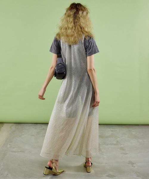 MAISON SPECIAL ワンピース Sequins Maxidresses/スパンコール