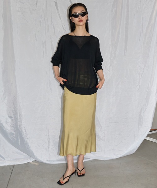 JOSE MOON スカート CUPRA NARROW SKIRT/キュプラナロースカート