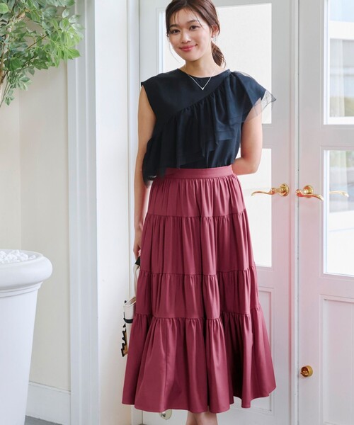 Tiaclasse スカート ティアードフレアスカート : ZOZOTOWN Yahoo!店