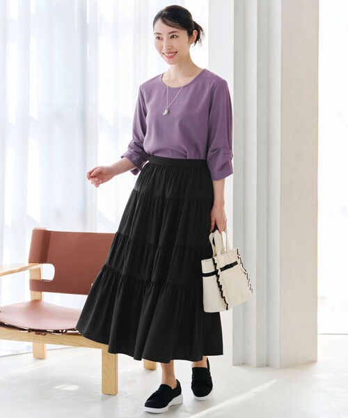 Tiaclasse スカート ティアードフレアスカート : ZOZOTOWN Yahoo!店