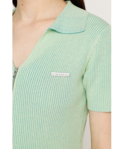 SLY ニット セーター DUAL COLOR FRONT ZIP KNIT TOPS デュアル