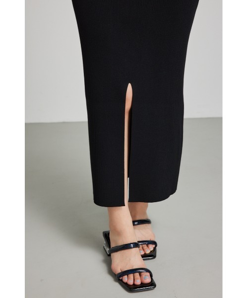 rienda ワンピース アシンメトリータイトニットワンピース 夏服 サマー