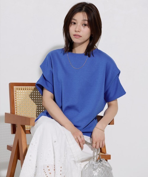 Pierrot tシャツ ポンチタックドルマンプルオーバー レディース