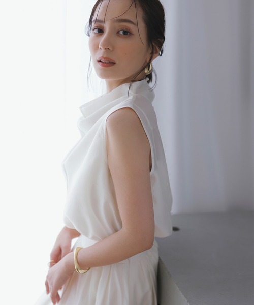 【新品】anuans ラップデザインシアーボリュームスカート アイボリー M アニュアンス anuans ラップデザインシアーボリュームスカート