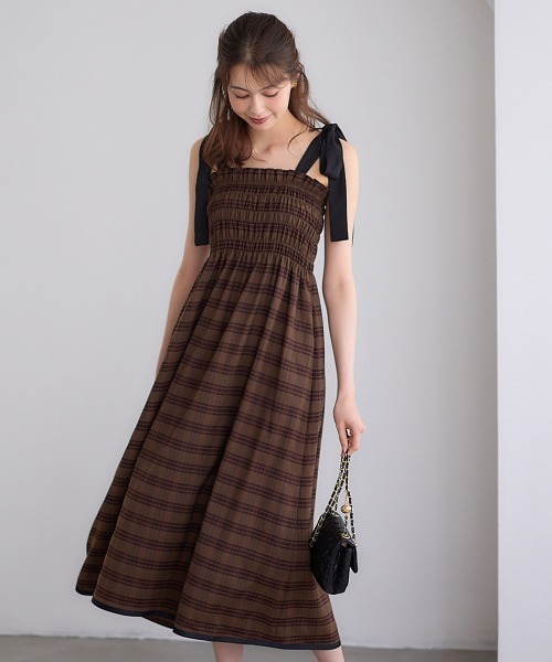 12twelve agenda ロングワンピース モノトーン小花柄ロングワンピース - 12Twelve Agenda