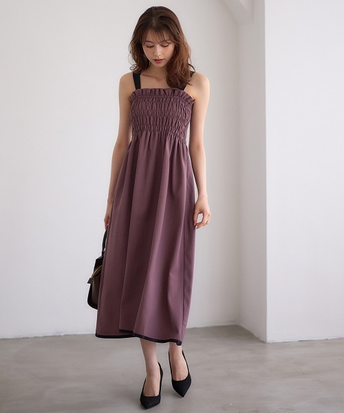 12Twelve Agenda ワンピース ショルダーリボンロングワンピース