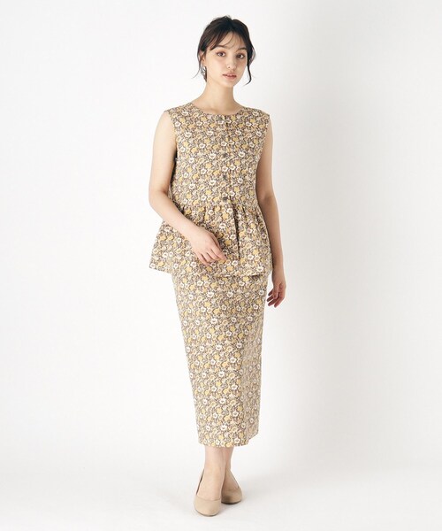ベスト ジレ 「2WAY／洗える／同柄アイテムあり」グレイシー柄 ペプラムベスト レディース LAURA ASHLEY ベスト ジレ 「2WAY／洗える／同柄アイテムあり