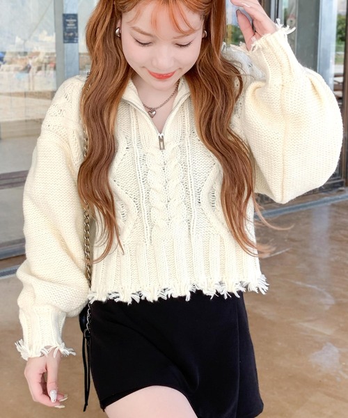 mily bilet ニット セーター 「mily bilet」大人カジュアルに遊び心を