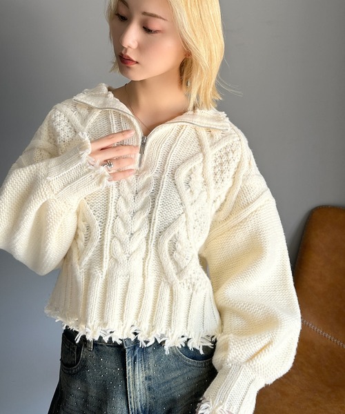 mily bilet ニット セーター 「mily bilet」大人カジュアルに遊び心を