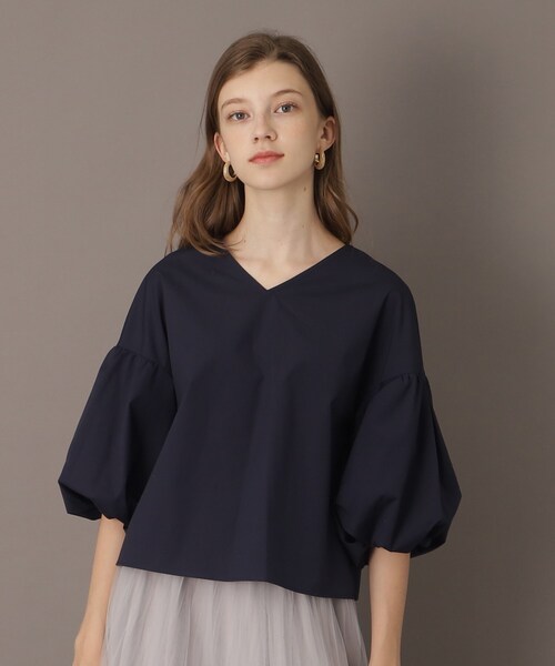 ドレステリア DRESSTERIOR 2WAYバルーンスリーブブラウス シャツ 半袖 プルオーバー 36 黒 ブラック 085-88017 /HN レディース DRESSTERIOR ブラウス シャツ 「2WAY/洗える」前後2WAYバルーン