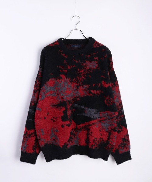 SAINT LAURENT 黒赤フレイム長袖シャツ SAINT LAURENT 黒赤フレイム長袖シャツ