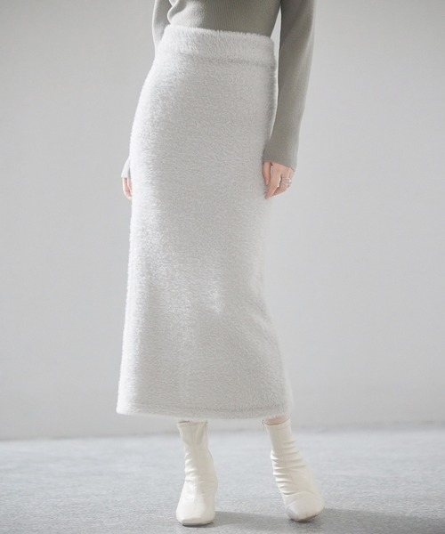 SAISON DE PAPILLON（セゾンドパピヨン） スカート ふわふわシャギー