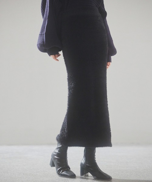 SAISON DE PAPILLON（セゾンドパピヨン） スカート ふわふわシャギー