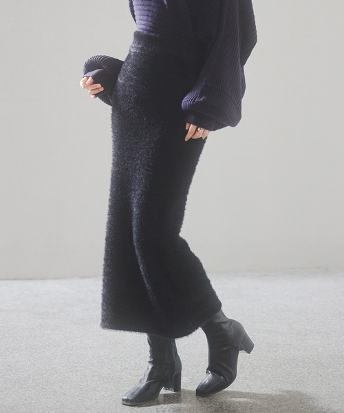 SAISON DE PAPILLON（セゾンドパピヨン） スカート ふわふわシャギー