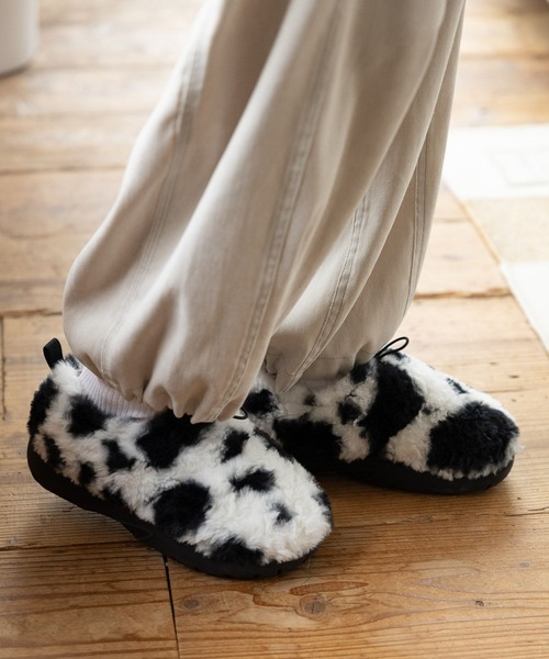 niko and…オリジナルニコモコモックシューズ レオパードL niko and…（ニコアンド） スリッポン オリジナルニコモコモック