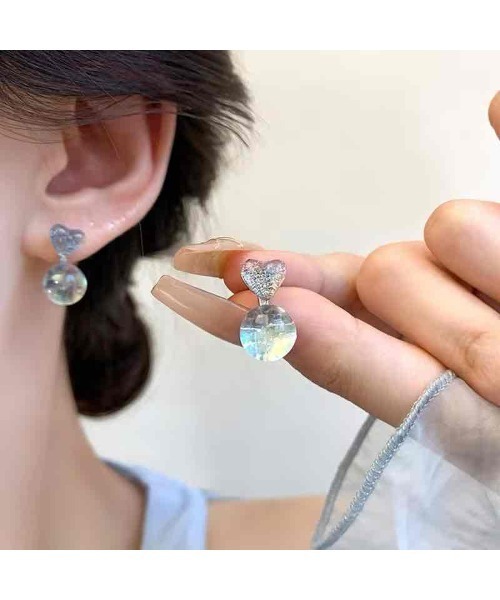 TONE ピアス 「88eighty-eight」ハートクリアボールミニピアス