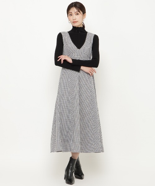 AND COUTURE（アンドクチュール） ジャンパースカート ラメツイードV