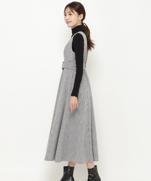 AND COUTURE（アンドクチュール） ジャンパースカート ラメツイードV