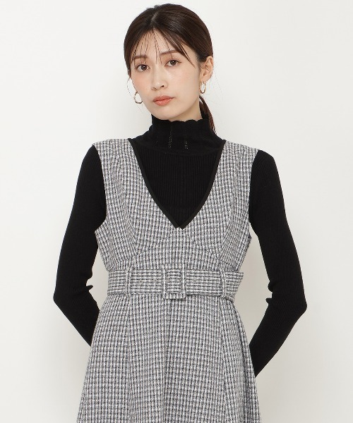 AND COUTURE（アンドクチュール） ジャンパースカート ラメツイードV