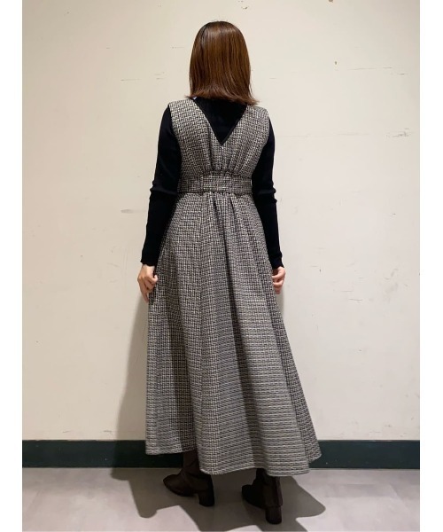 AND COUTURE（アンドクチュール） ジャンパースカート ラメツイードV