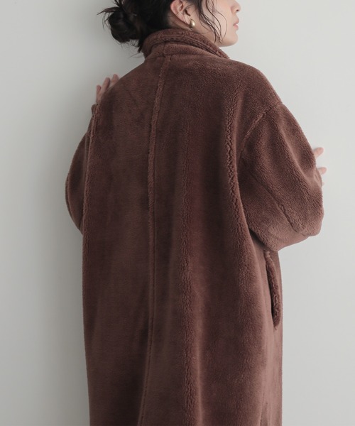 for/c コート チェスターコート ボアロングチェスターコート 