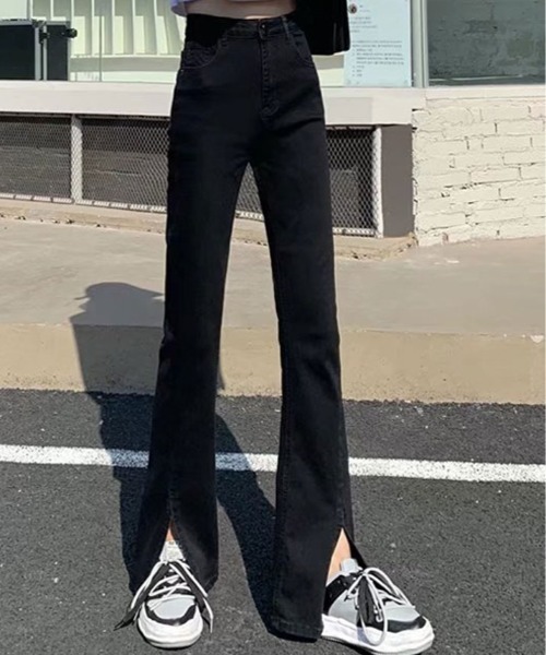 ジーンズ デニム デニムパンツ ハイウエスト ブーツ カット