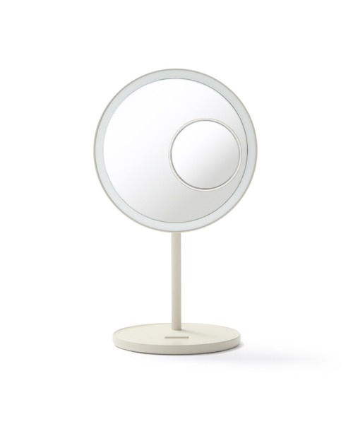 無印良品（MUJI） コードレスLEDライト付ミラー 5倍拡大鏡付／MJ