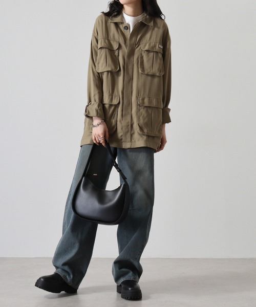 GUESS（ゲス） シャツ GUESS LS FLUID SAFARI SHACKET ジャケット