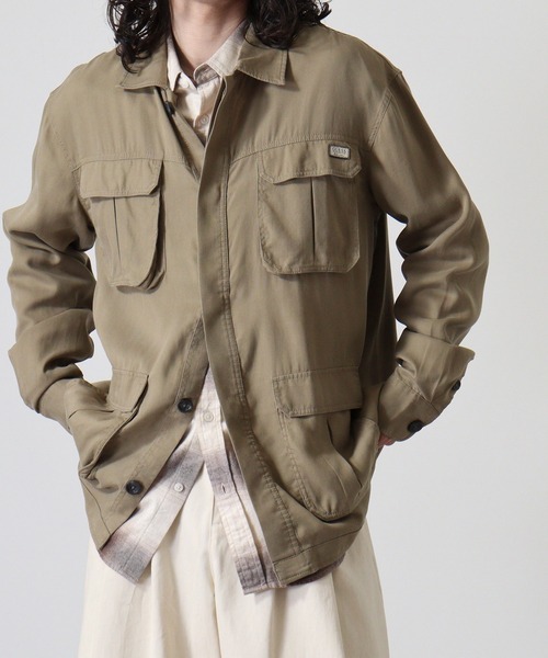 GUESS（ゲス） シャツ GUESS LS FLUID SAFARI SHACKET ジャケット