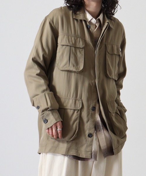 GUESS（ゲス） シャツ GUESS LS FLUID SAFARI SHACKET ジャケット