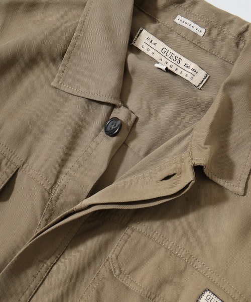 GUESS（ゲス） シャツ GUESS LS FLUID SAFARI SHACKET ジャケット