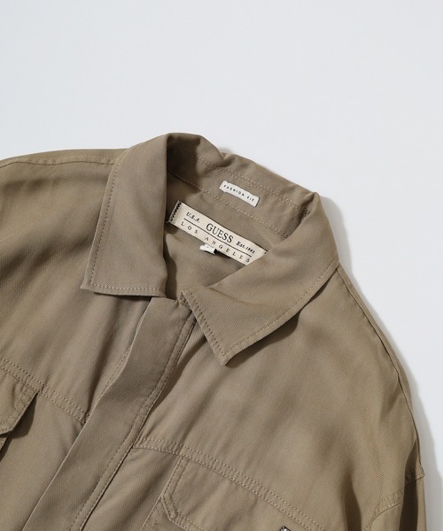 GUESS（ゲス） シャツ GUESS LS FLUID SAFARI SHACKET ジャケット