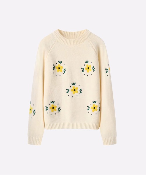 ニット セーター Embroidered Bloom Knitwear レディース