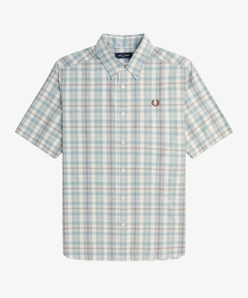 FRED PERRY シャツ Twill Tartan Short Sleeve Shirt／ツイル