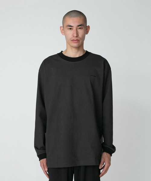 Snow Peak×TDS　スノーピーク　ガーメントダイヘビーウェイトTシャツ snow peak tシャツ Heavy Cotton Border Long Sleeve T-Shirt