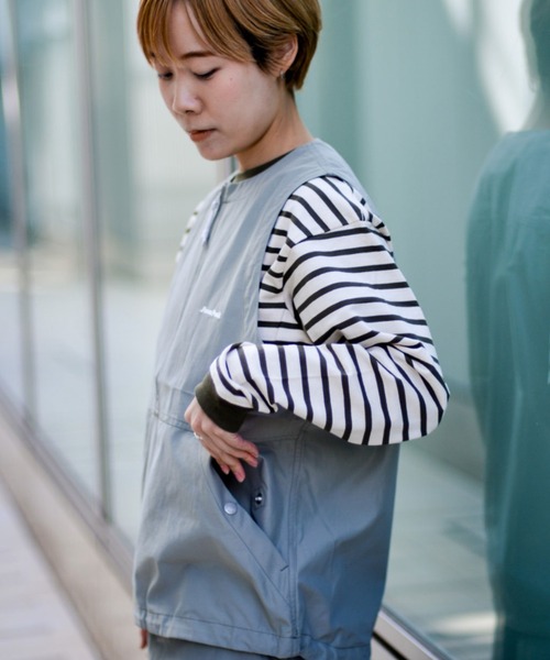 snow peak tシャツ Heavy Cotton Border Long Sleeve T-Shirt