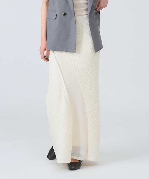 Ray BEAMS スカート ジャカード メッシュ キリカエ : ZOZOTOWN