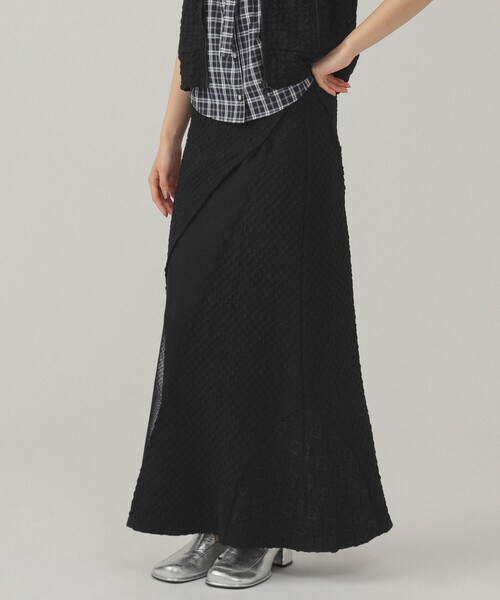 Ray BEAMS スカート ジャカード メッシュ キリカエ : ZOZOTOWN