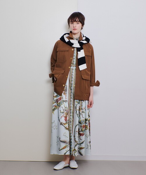 アルアバイル　RATTI花柄プリントノースリーブワンピース アルアバイルRATTI花柄プリントノースリーブワンピース