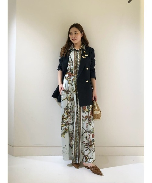 allureville ワンピース RATTIスカーフプリントノースリーブ