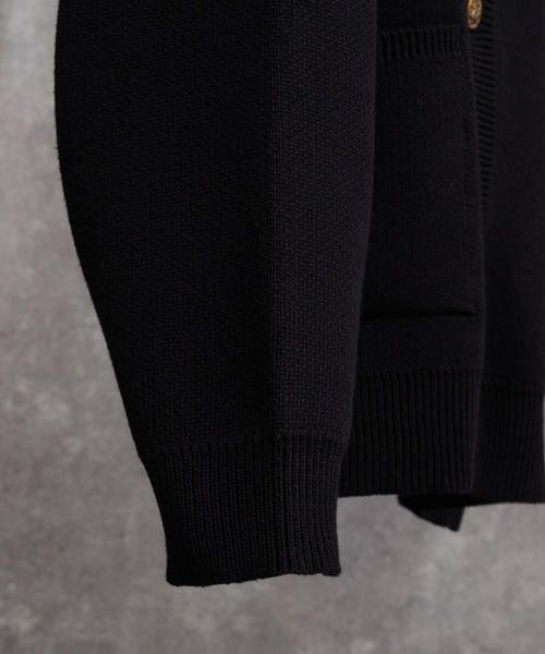「ADRER」 ニットカーディガン MEDIUM ブラック メンズ_画像9