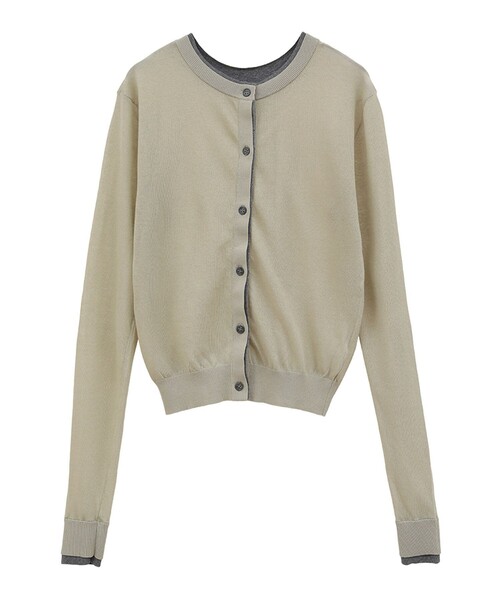 CLANE】クラネ ベージュ メッシュ編み カーディガン レディース 1