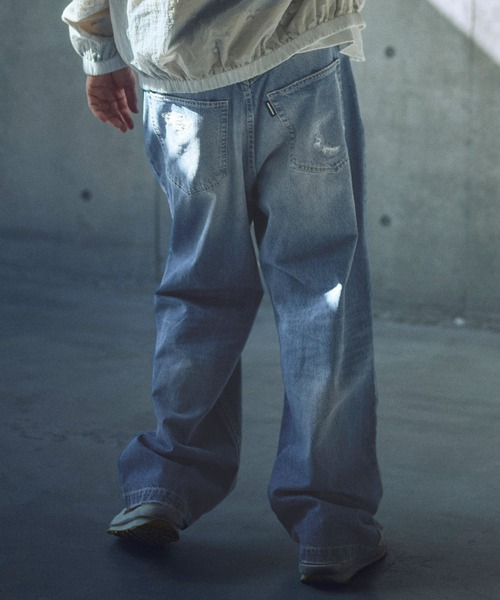ADAM PATEK ジーンズ ADAMPATEK/destroy wide denim/デストロイ